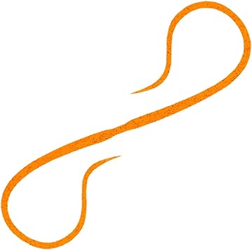 Amazon Co Jp Umino ウミノ タイラバ ビビ 微波動ネクタイ 極細ロングツインカーリー 8本入 仕掛け 自作 フック スペア ラバー 鯛ラバ オレンジ 金粉ラメ スポーツ アウトドア