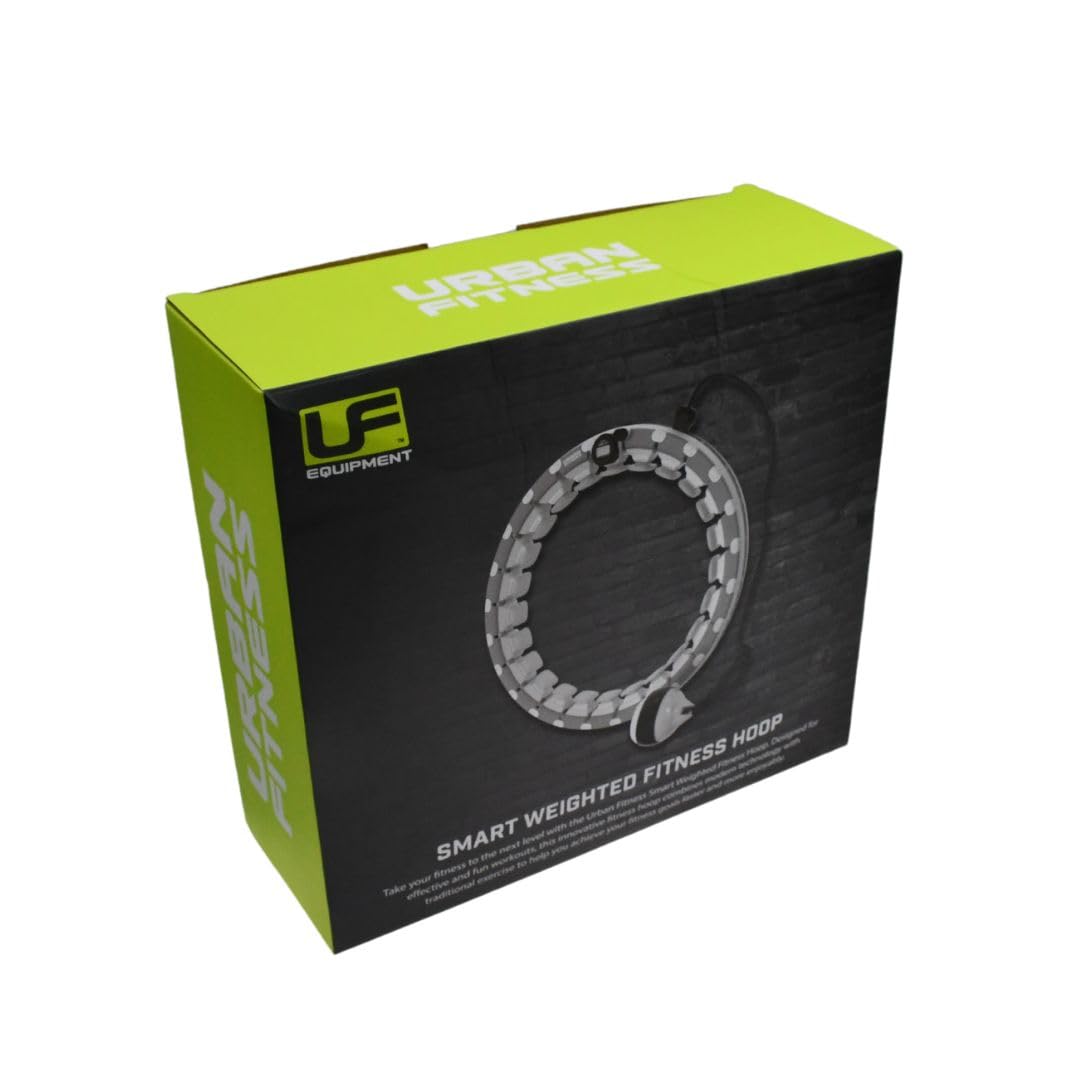 Smart Weighted Fitness Hoop, 24 parti regolabili, contatore digitale, cuscinetti in silicone con palla rotante automatica a 360 gradi