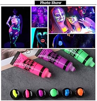 Amazon | ボディーペイント - Delaman 蛍光塗料、ボディペイント