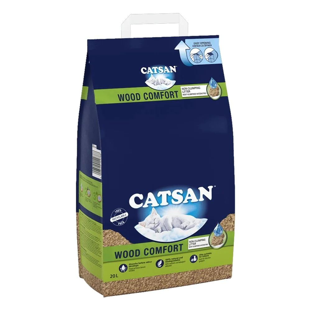 Arena Catsan Wood Comfort para mantener el arenero limpio y sin olores