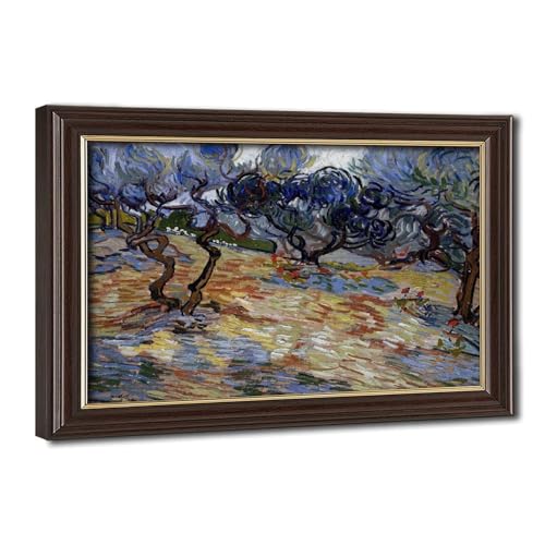 Affiches sur toile Oliviers de Vincent Van Gogh décor de salon et chambre avec cadre