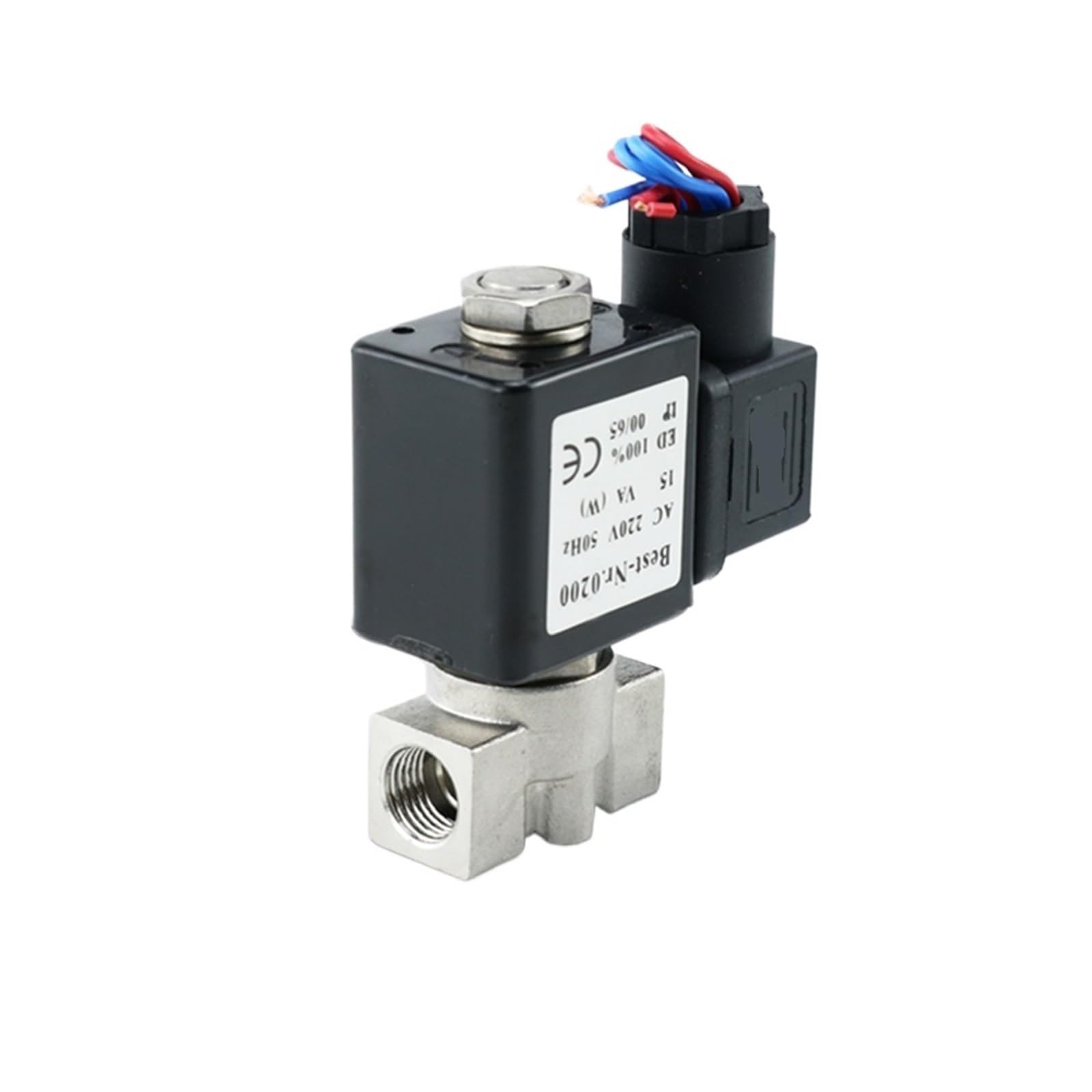 Électrovanne 1/4 pouce DN8 inox VX2120-08-SS-NC AC220V