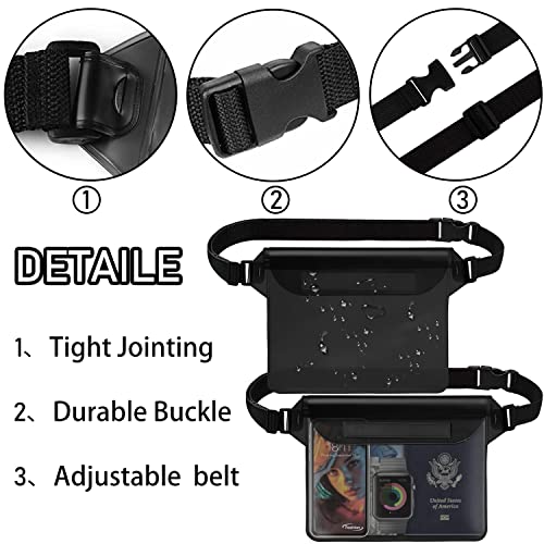 Waterproof Pouch with Waist Strap,Waterproof Pouch with Adjustable Belt,Waterproof Fanny Pack,Perfect for Boating Swimming Snorkeling Kayaking Beach Pool Water Park (1 Pack) - Image 4