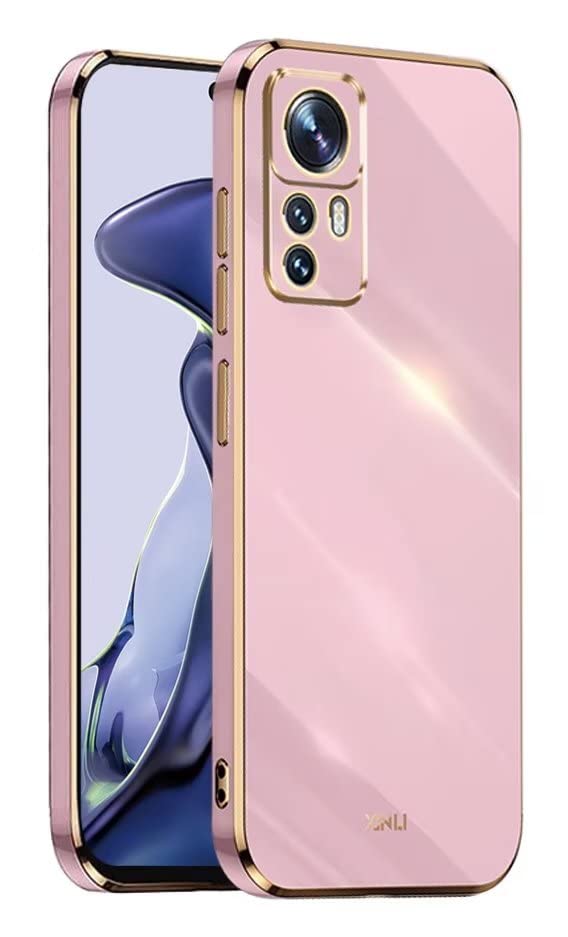 EASSGU [Galvanized Frame Case for Xiaomi MI 12T Pro (6.67" inches) TPU Silicone Protective Case - Purple