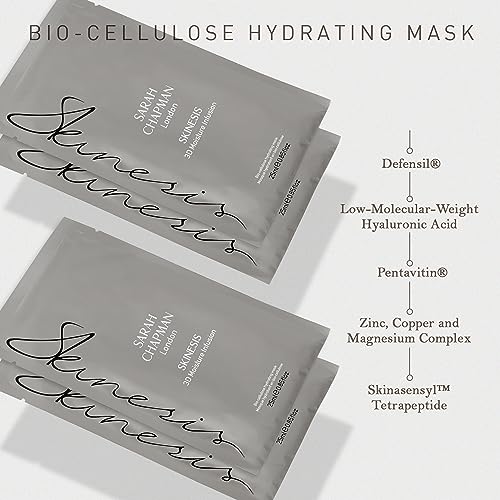 Sarah Chapman Skinesis 3D Moisture Infusion Mask Kit - Pack of 4 Hyaluronic Acid Moisturiser Sheet Masks - Perfect Hydrating Face Mask for Natural and Luminous Glow - Image 7
