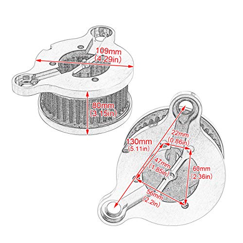 Filtro de ar de motocicleta HDBUBALUS bronze admissão de ar adequado para Harley Sportster XL48 XL88