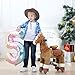 JoJoPooNy Ride on Horse Toy, Kids Ride on Toy for 3-6 Years Old, Premium Riding Horse Plush Animal Toy, Walking Horse Toy with Wheels (27 Inch Height)