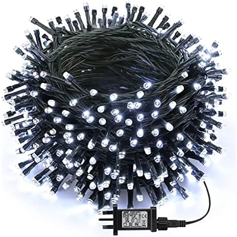 Joomer Christmas Lights Outdoor, 39.9M 400LED Christmas Tree Lights Mains Powered with Timer, 8 Modes White Fairy Lights Waterproof for Halloween Outside Window Garden Indoor Xmas Party Decorations Cover