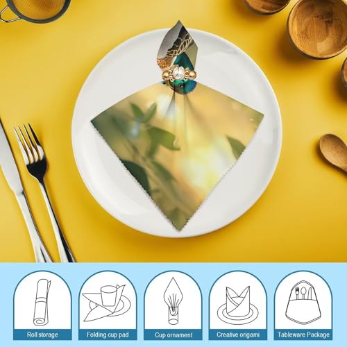 Servilletas de tela reutilizables para mesa de comedor con estampado de pato 8