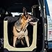 Fudajo Faltbare Transportbox für Hunde, Katzen XXXL (101x68x70cm), robust, leicht, sicher, Hundebox mit Tragegriff und Decke, Beige