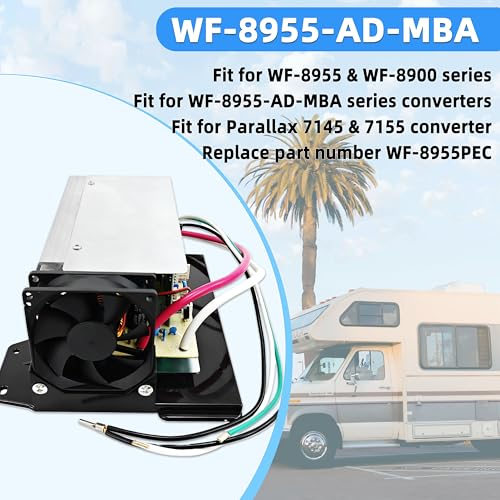 Image of WF-8955-AD-MBA 55 Amp RV Power Converter Main Board, Lithium Compatible | Fits WF-8955PEC, WF-8955 Series and Parallax 7155 /7145 converters; lithium-ready DC main board with 1-year warranty