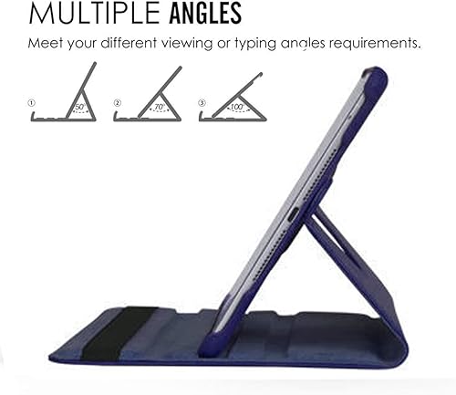 Miniatura 5 de Funda para iPad 9.7 2018 2017  iPad Air 2  Funda protectora con soporte giratorio de 360 grados con encendido automático para iPad de 9.7 pulgadas