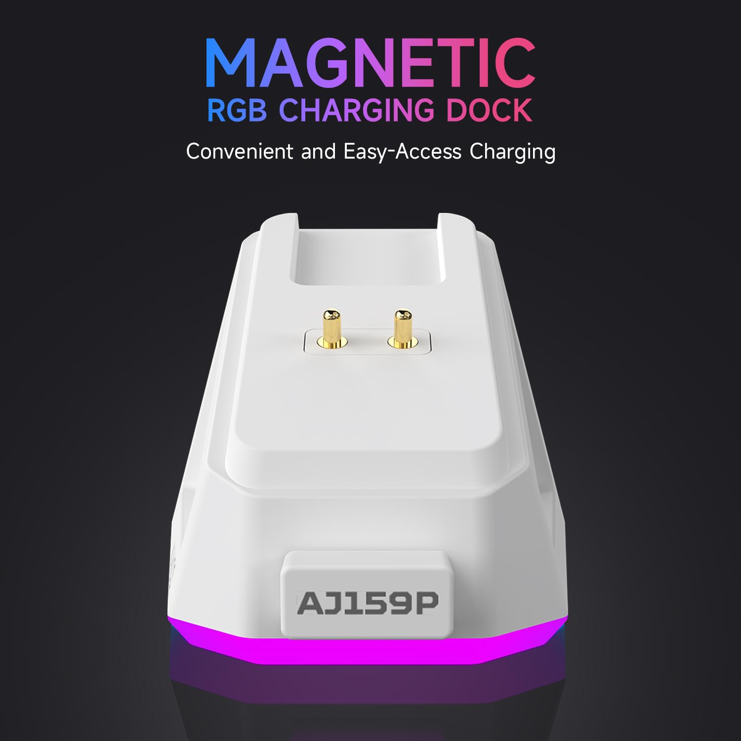 AJAZZ AJ159P Mouse Da Gioco Wireless, Sensore PAW3395, 26K DPI, Design Ultraleggero Da 56 G, Supporto 2.4G/USB-C, Retroilluminazione RGB, Compatibile Con PC E Mac, Bianco