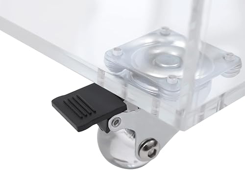 Miniatura 6 de Carrito de acrílico de 3 niveles, carrito de almacenamiento multiusos, organizador de almacenamiento móvil con ruedas para baño, cocina, lavandería