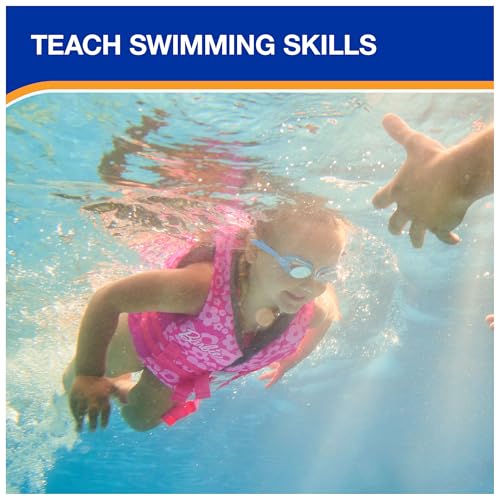Image of SwimWays Barbie Swim Life Jacket Vest for Kids 33-55 lbs