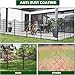 18 Panels No Dig Decorative Fence with Gate, 33 in(H) X 40.5 ft(L) Tall Garden Fence Animal Barrier, Rustproof Metal Wire Edging Border, Temporary Dog Fencing for Outdoor, Yard, Patio