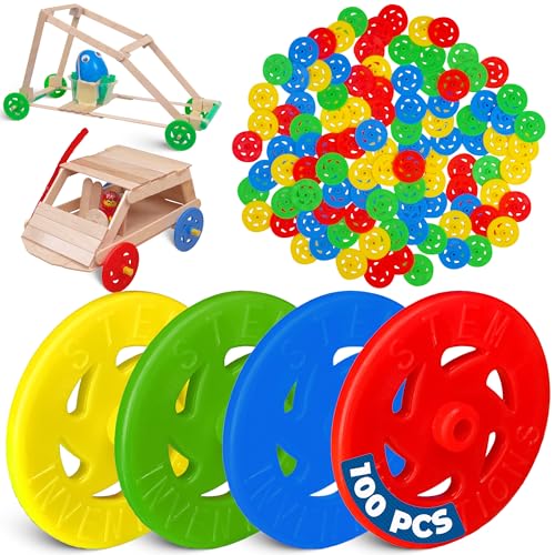 Toy Wheels - Bulk Pack of 100 - Small Plastic ...