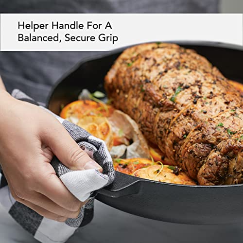 Image of KitchenAid 48395 Seasoned Cast Iron Frying Pan /Skillet, 12 Inch - Black