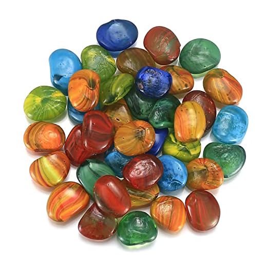 Alrededor 1000g/kg Pepitas de Vidrio, Piedras Gemas de Vidrio, Piedras de Cristal de Vidrio Decorativas Colorido, Diamantes Cuentas para Decoracion Bodas, Jarrones, Acuarios - Piedra Yuhua
