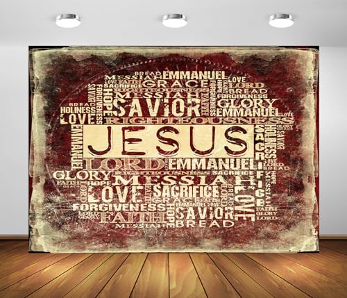 BELECO 7x5ft Fabric Easter Jesus Backdrop Dirty Kraft Paper He is Risen Resurrection Background Backdrop Easter Day Celebration Religious Belief Christian Church Decoration Photo Studio Props