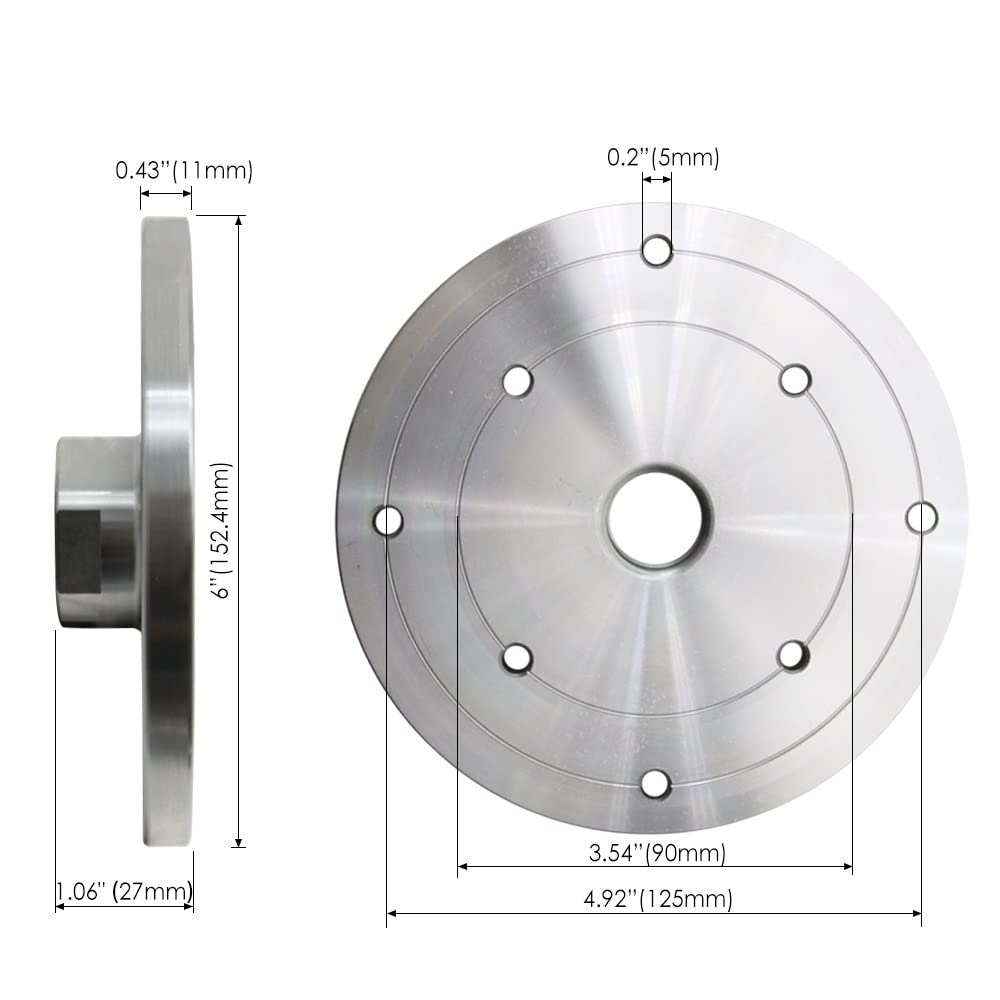 Holzdrehstärte 3 Zoll (75 Mm) Flansch Frontplatte – M33 X 3,5 Gewinde, Für Drehmaschinen & Holzbearbeitung