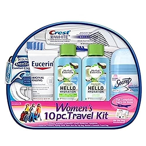 Women's 10 Piece Travel Essentials Kit and 150 Count Floss Picks - Image 3