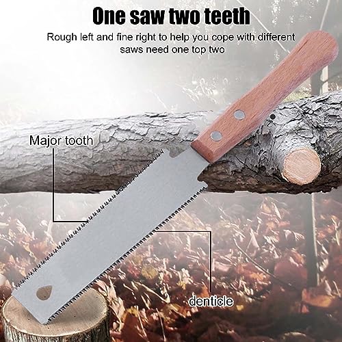 Japansäge Handsäge: Molbory Holzsäge 150mm Zweischneidig Zugsäge mit Ergonomischem Holzgriff, Japanische Säge, Handsäge Holz, Leichte Zugsäge für Feinschnitte Hart- und Weichholz, DIY