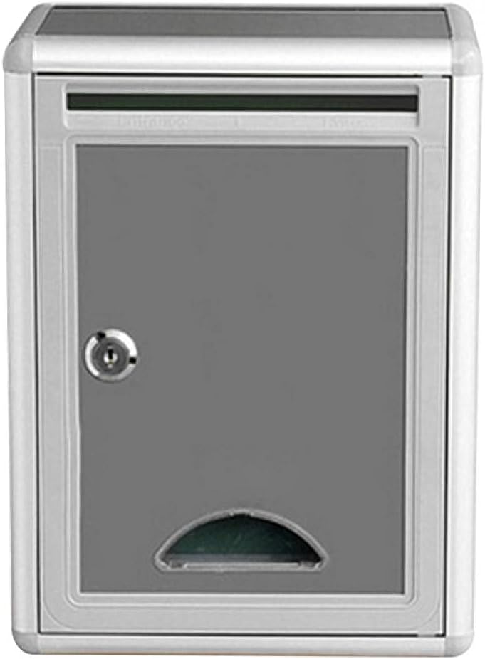 Letter Box Wall Mounted Steel Mail Box Parcel Delivery Box Lockable