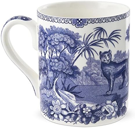 Spode Blue Room Collection Mug | Aesop’s Fable Motif | 16-Ounce | Coffee Cup | Mug for Lattes, Tea, and Other Beverages | Dishwasher and Microwave Safe (Blue/White)