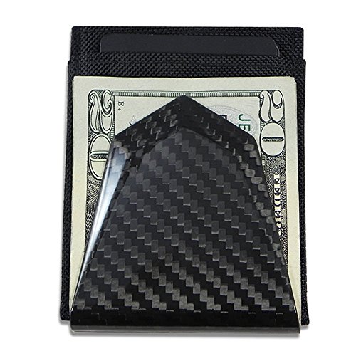 Billetus Optimus Carbon Fiber Money Clip & Wallet- New Design (Black)