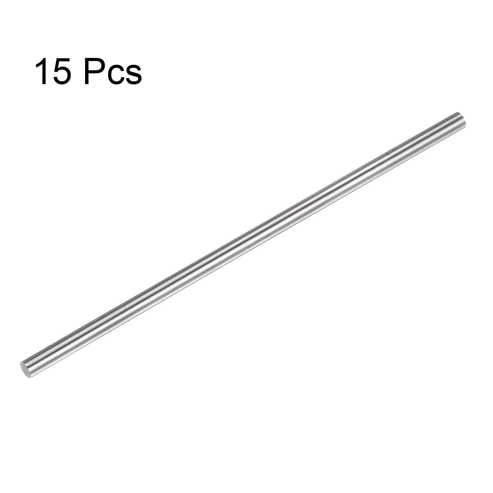 Lot De 15 Tiges Rondes En Acier Rapide HSS - 2 Mm De Diamètre X 100 Mm De Long