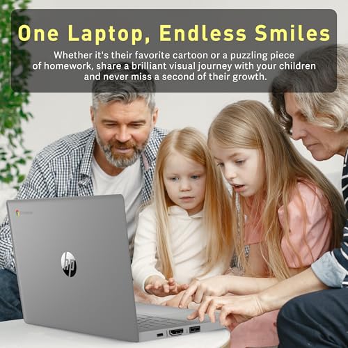 Image of HP Chromebook 14 inch HD Laptop for Business & Students, Intel Celeron N4120, 4GB LPDDR4, 64GB eMMC, Intel UHD Graphics, Webcam, Long Battery Life, Chrome OS, Modern Gray (Renewed)