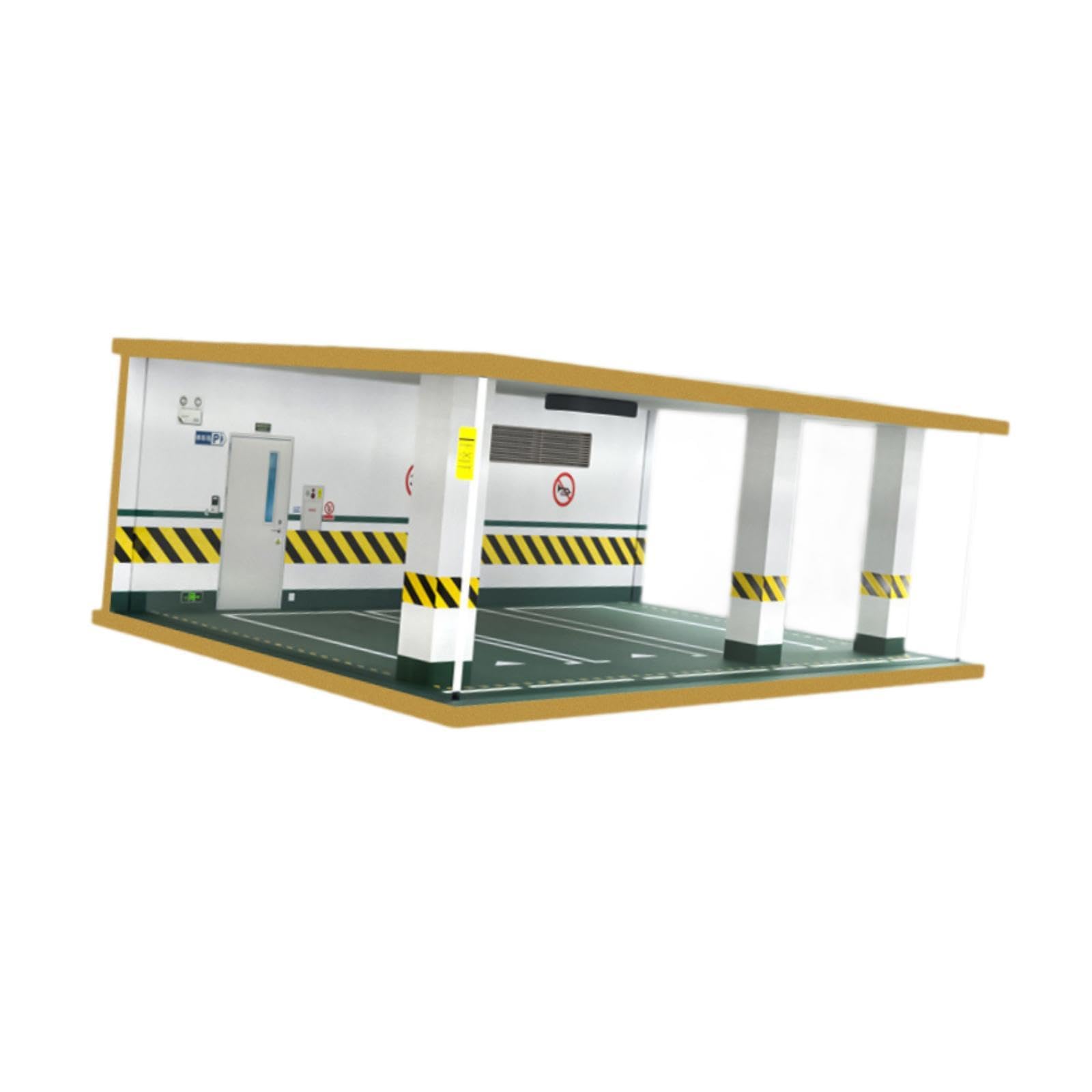 Sharplace Vitrina para Garaje Coches a Escala 1/24 con luz, con Espacio Almacenamiento y Gran Durabilidad. Modelo Garaje con Cubierta