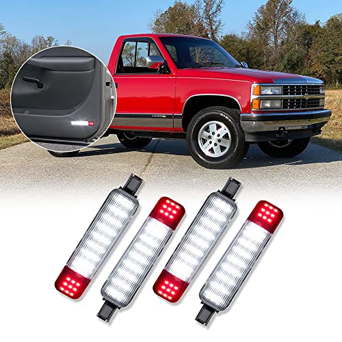 Luces LED interiores para puertas rojo y blanco para camioneta miniatura 1