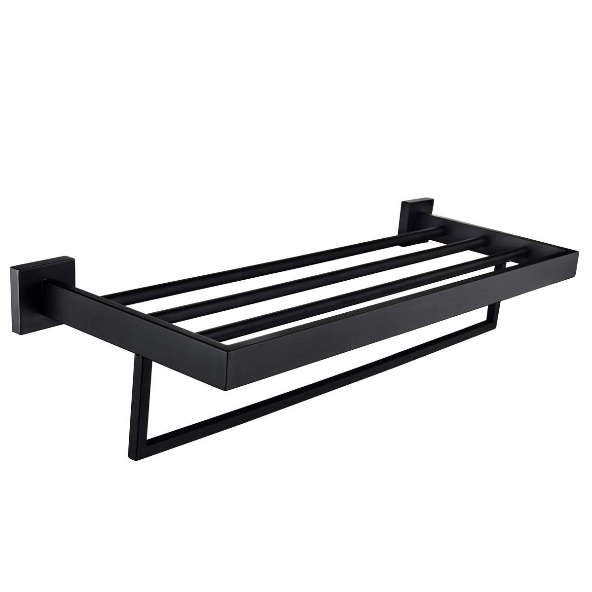 Porte-toilettes et bain antirouille en acier inoxydable noir