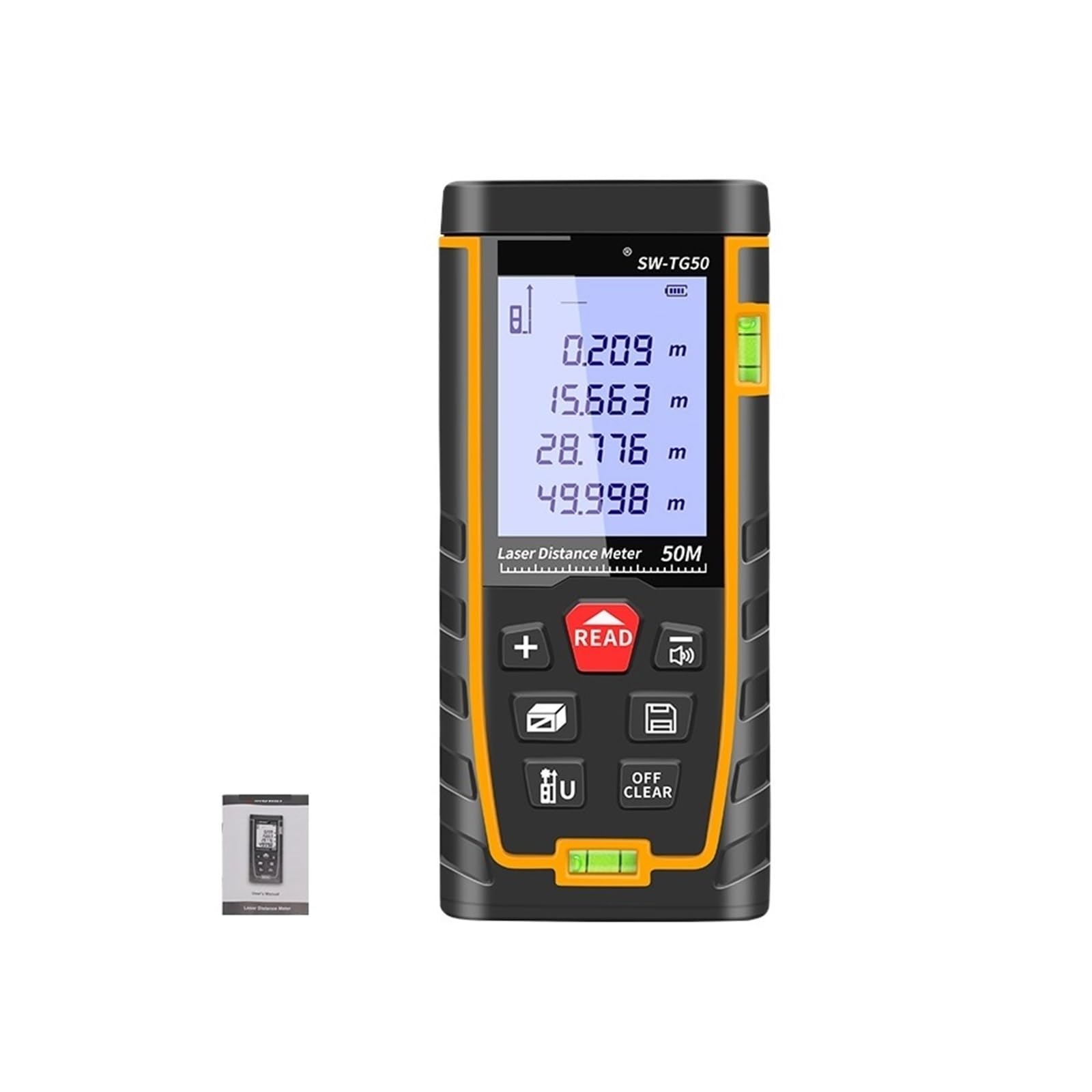 Telémetro láser 120m 100m 70m 50m Medidor de Distancia láser Ruleta electrónica Digital Rang Finder Trena Tape Lazer Measure Alta precisión(SW-TG50)