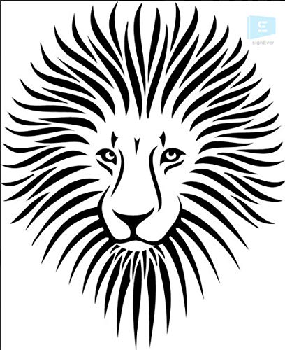 SIGN EVER Smiley Lion Stickers Decals for Car Window Sides Bumper L x H 20.00 cm x 20.00 cm Pack of 1