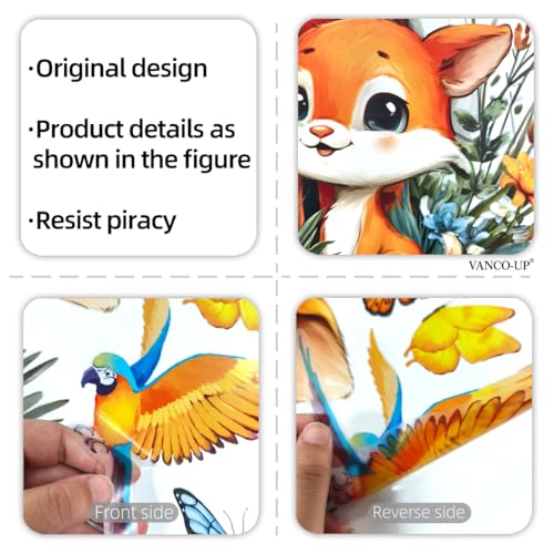 Vinilo decorativo Safari Jungla Amigos para niños 47 pulgadas miniatura 6