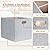 Posprica 13x15x13in Collapsible Storage Bins, Fabric Foldable Cube Storage Boxes, Decorative Storage Baskets Organizer for IKEA Kallax, Shelves, Closet, Clothes, Toy, Set of 4-Grey