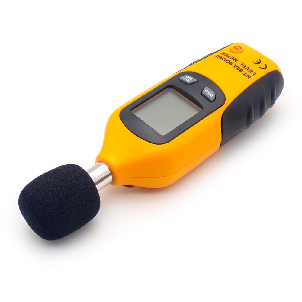 Toplionace HT-80A Décibelmètre, Sonomètre Numérique 30-130dB Outil de Mesure du Bruit Audio