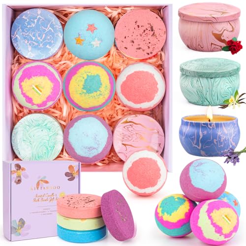 Set de regalo de bombas de baño para mujer, juego de baño para mu...