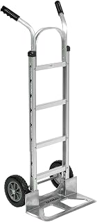 Global Industrial Aluminum Hand Truck Double Handle, Mold-On Rubber Wheels