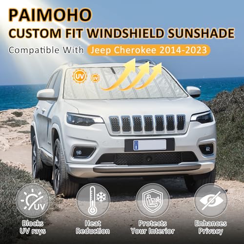 Image of Thickened Windshield Sun Shade for Jeep Cherokee SUV 2014-2023