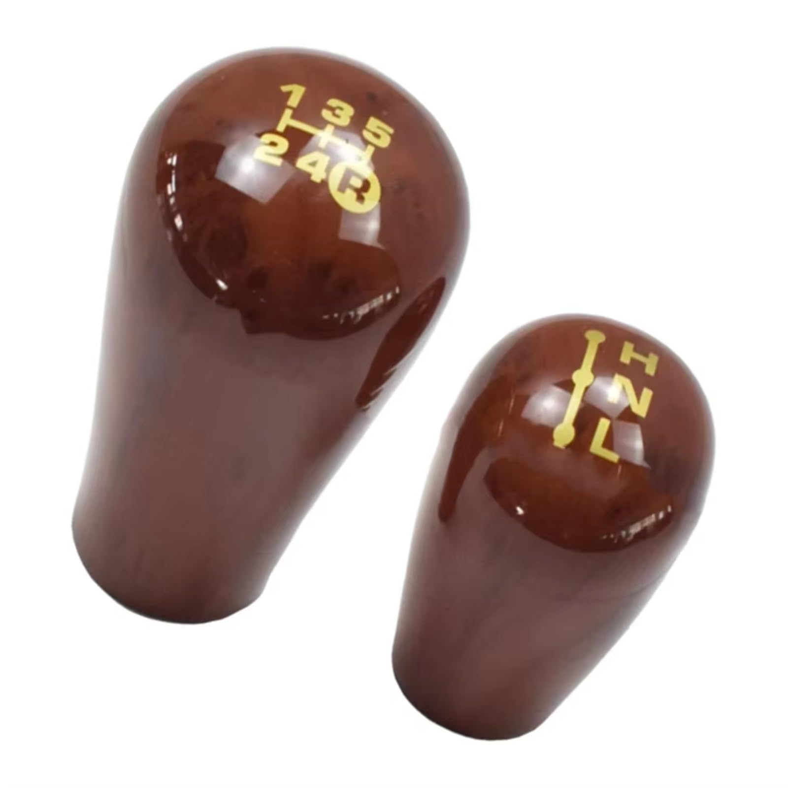 MRCBROUEO Car Gear Shift Lever Compatible with Toyota for Land for Cruiser for Prado LC76 LC80 LC100 4500 4700 2pcs Wood Gear Shift Knob Interior Decoration