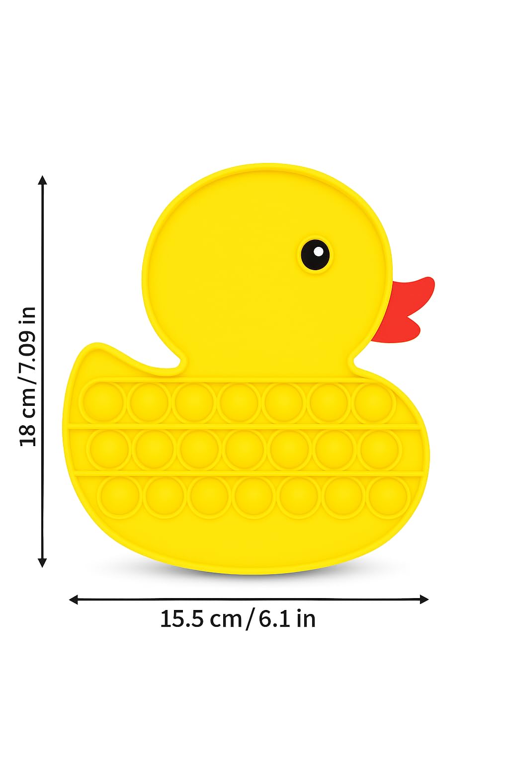 RANZAH Duck Pop It Fidget Toy for Kids & Adults, Silicone Sensory Bubble Popping Toy, Stress Relief Anxiety Toy - Image 2