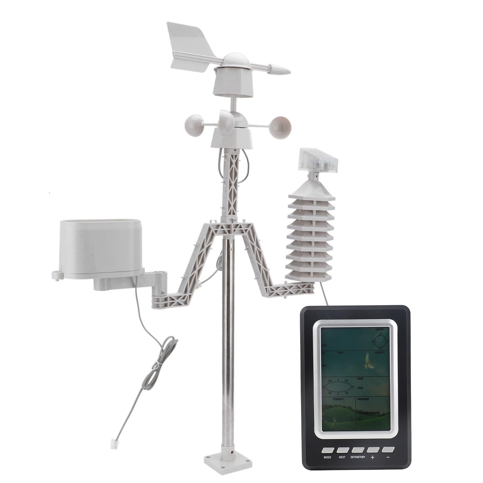 Stazione di Previsioni Meteorologiche LCD Retroilluminato con Sensore Wireless per gli Appassionati di Strumenti Meteorologici