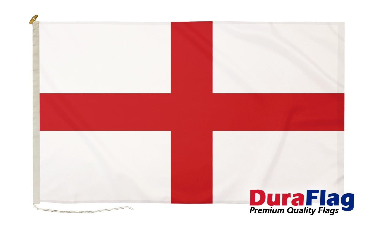 DuraFlag St George (England) Flag Premium Quality Flags With Rope & Toggle Fittings Reinforced Stitching 150gsm Suitable For Flagpoles (5ft x 3ft (150cm x 90cm))