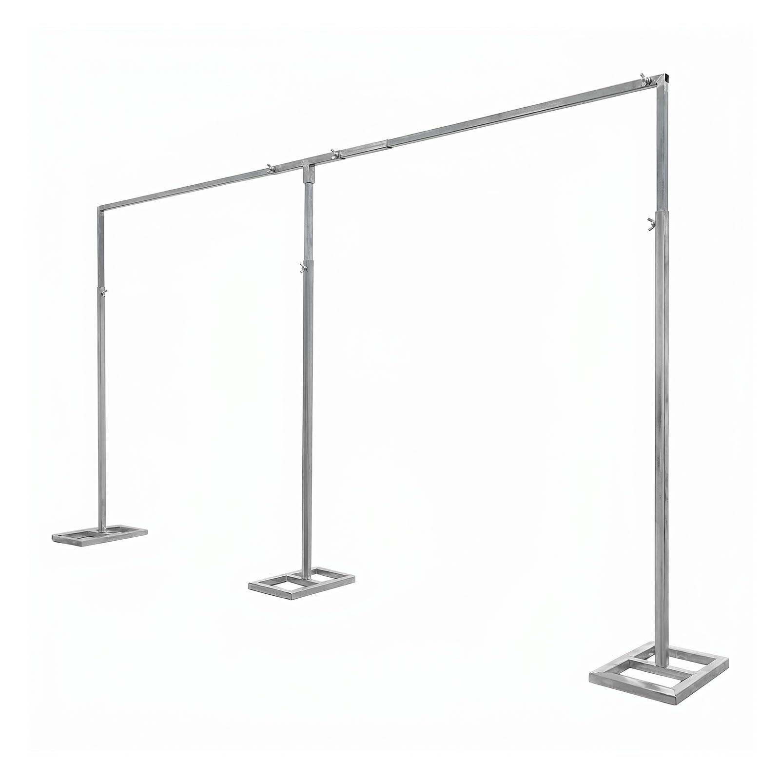 Photo 1 of 10x20ft Adjustable Pipe and Drape Backdrop Stand – Heavy Duty Metal Square Curtain Frame for Wedding, Party, Stage & Photo Studio – Portable Photography Background Support for Flowers, Balloons, Tulle