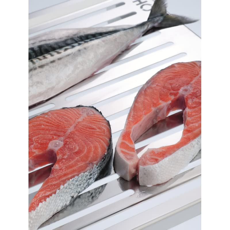 DON HIERRO - Parrilla Barbacoa en Acero Inoxidable, diseñada para la cocción de Pescado/verdura-