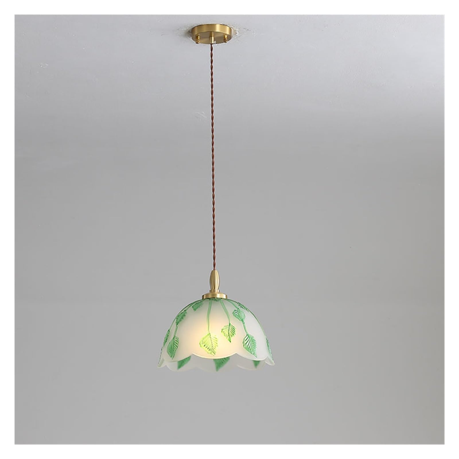 ZTCHSENZT LED Glass Chandelier Restaurant All-Copper Retractable Bar Island Chandelier Bedroom Bedside Retro Decorative Lamp, Wall Lamps